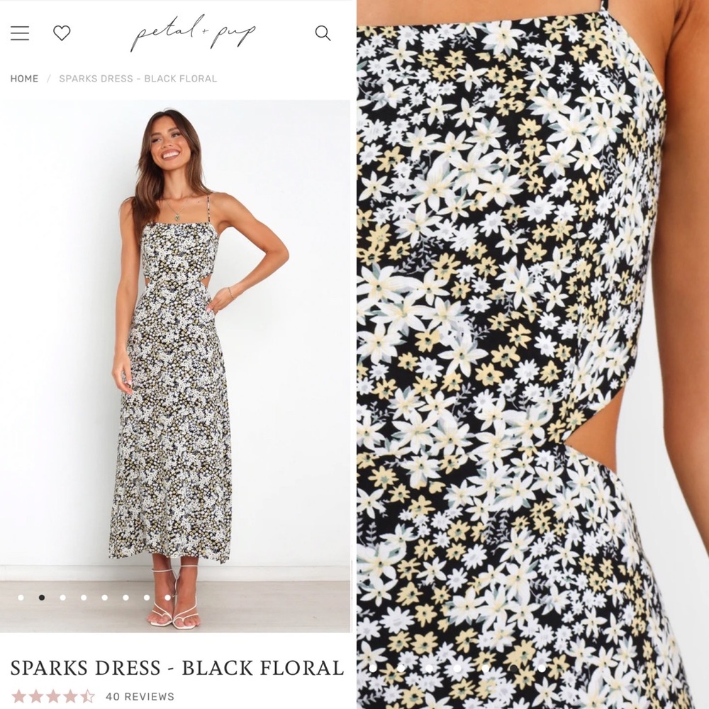 *SOLD* Sparks Dress - Black Floral